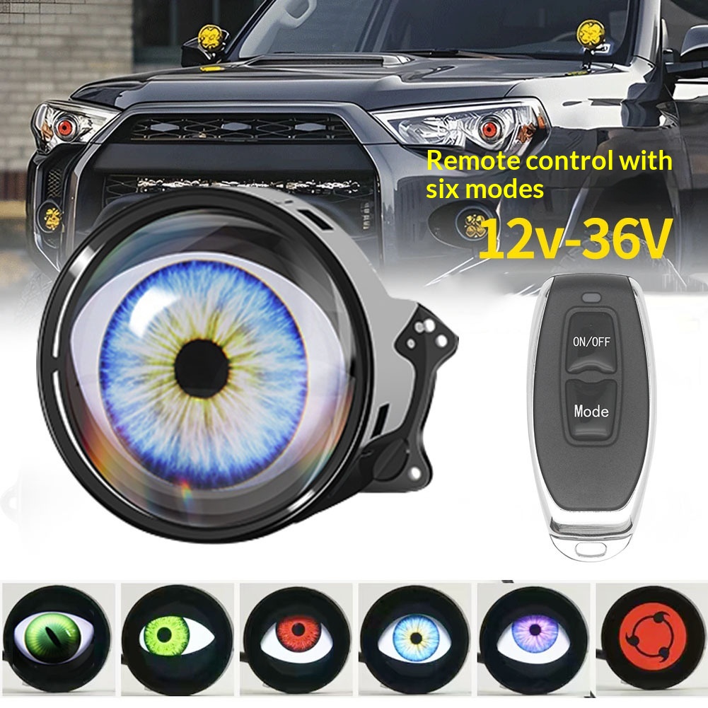 Universal Motorcycle Led Headlight Projector - مصباح أمامي LED بتصميم 