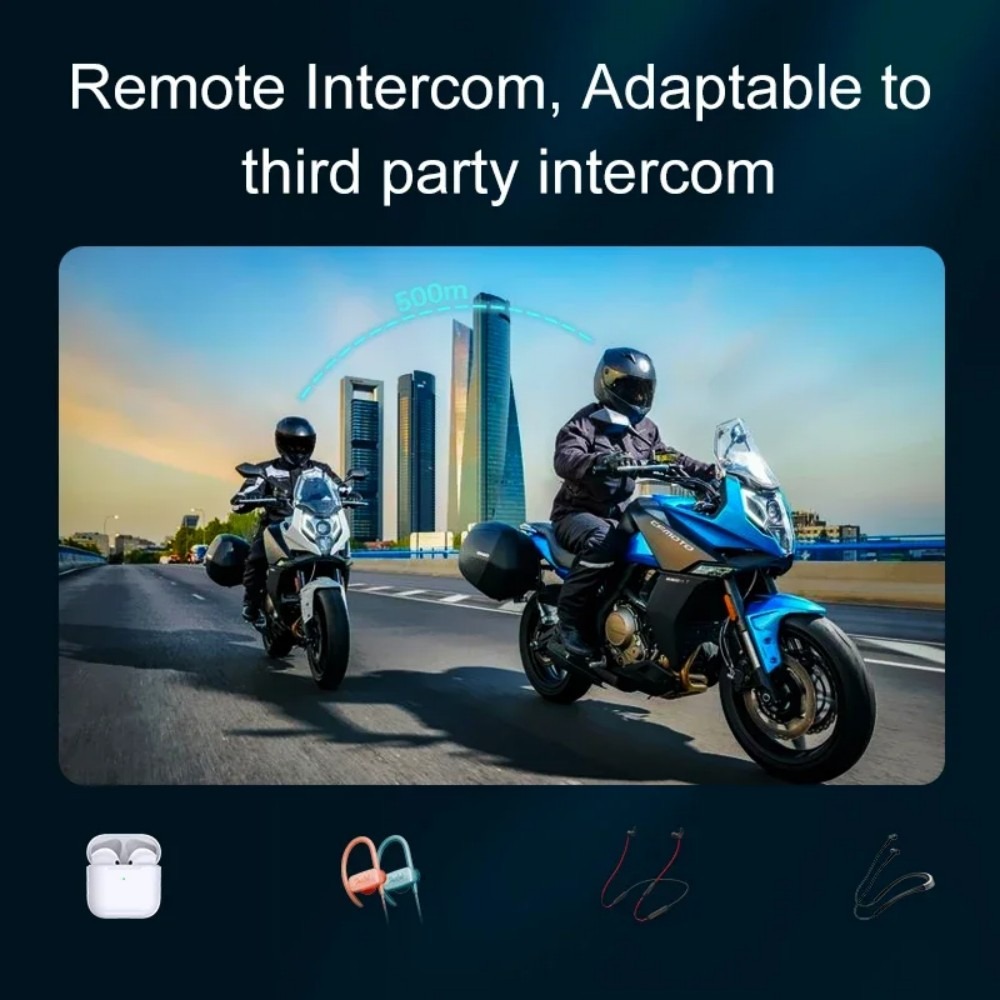 1 أو 2 قطعة سماعة رأس للاتصال  - مراجعة Full Face Motorcycle Helmet With Bluetooth وسعره