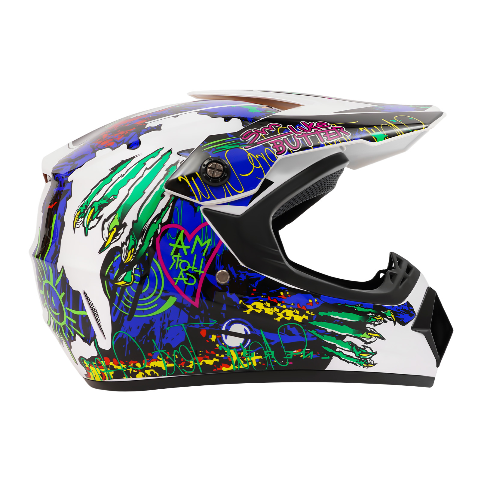 طقم خوذة مقاس 57-58 سم مع نظار - مراجعة Off Road Motocross Helmet Goggles Set وسعره